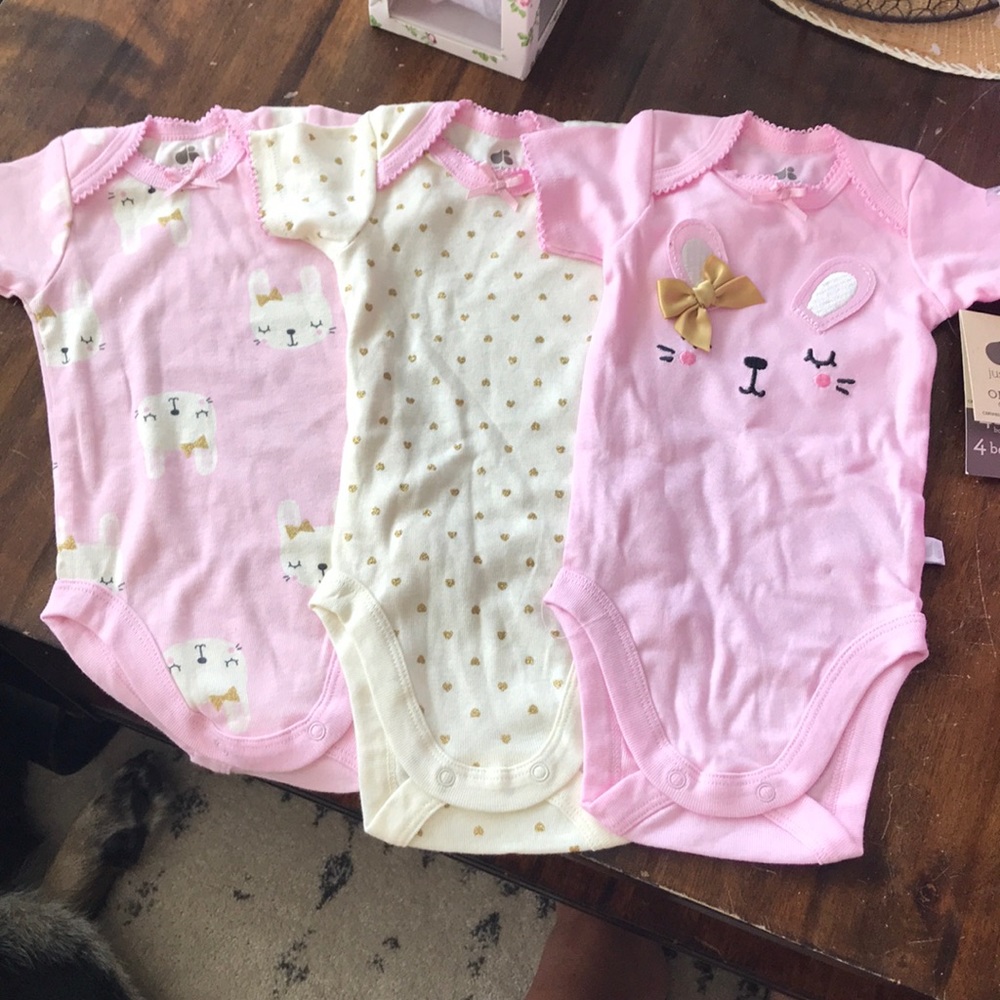 Bunny 3 Onsies Just Born Organic